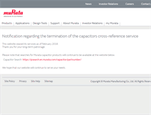 Tablet Screenshot of cross-reference.murata.com